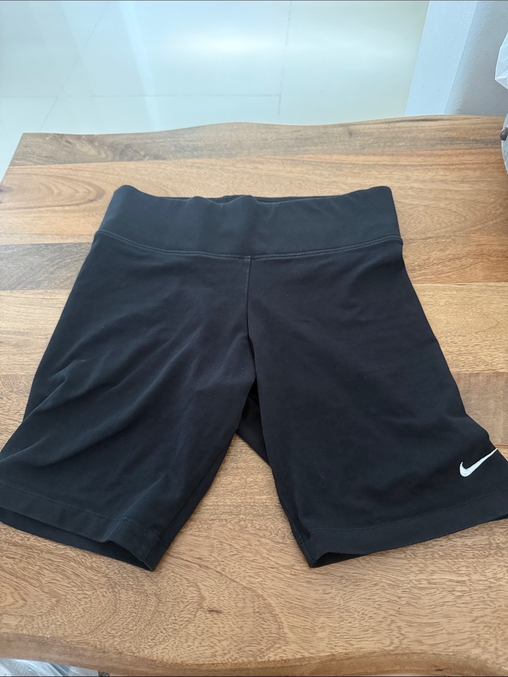 Nike Women's Black Athletic Bike Shorts with Swoosh